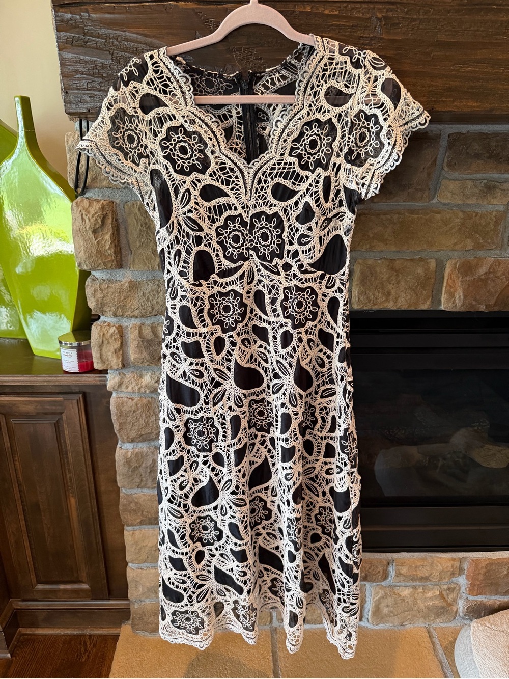 Johnny Was Adeline Scalloped Midi Dress New Without Tags